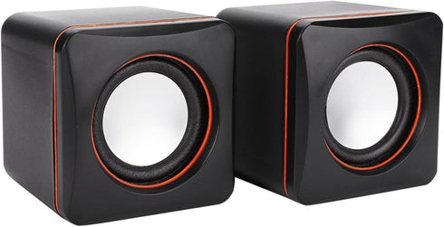 USB Powered Stereo Speaker System, Small Size Computer Speakers with 3.5 mm Aux Audio Plug for Laptop, Notebook,