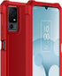 Ailiber Slim Rugged Case for Jitterbug Smart 4 & TCL 40T/40XL, Dual Layer, Shock-Absorbing TPU Bumper, Red.