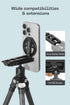 FANAUE 360 Magnetic Tripod Mount - Adjustable Aluminum Stand, Portable Foldable Design, Strong Magnetic Compatible