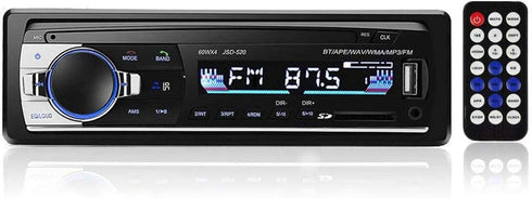 WEPARTICULAR Single Din Car Stereo Car Radio Receiver Bluetooth Hands-Free, 12V MP3 Audio