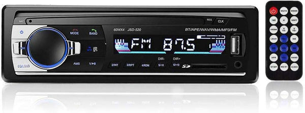 WEPARTICULAR Single Din Car Stereo Car Radio Receiver Bluetooth Hands-Free, 12V MP3 Audio