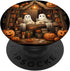 Cute Ghosts Reading Books Halloween Librarian Book Lover PopSockets Standard PopGrip