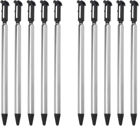 Create idea 10pcs Stylus Pen Retractable Touch Screen Pen Extendable Touch Pens Compatible with Nintendo New 3DS for Control Video Games Black