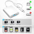 Denlane SD Card Reader for iPhone iPad Mac, USB C & Lightning Dual Connector Digital Camera Adapter to iPhone, SD Card