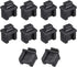 uxcell 10pcs SFP Silicone Protectors Cap - Anti Dust Port Cover, Black (14mm x 12mm x 17mm)