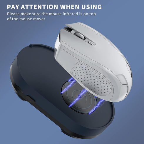 Mouse Jiggler, Undetectable Mouse Mover Device with USB Cable and 5V1A Adapter, Moves Mouse Automatically, Blue