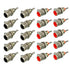 RCA Female Socket Connector - Chassis Panel Mount Adapter for Amplifier Audio Terminal RCA Plug (20-Pack)