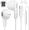 Type C Earbuds USB C Headphones for iPhone 15/15 Pro/15 Pro Max Samsung S24 with Microphone Noise Isolation Stereo