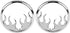 1 Pair Front Chrome Motorcycle Flame Speaker Grill Accent Trim Cover for Harley Touring Electra Street Glide Ultra Limited & Trike 2014-2023