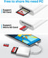 USB C SD Card Reader, USB-C to SD/Micro SD Card Reader, 2in1 High-Speed Type C Camera Memory Card Adapter