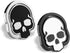 homEdge Cell Phone Skull Ring Grip, 360° Adjustable Finger Ring Holder, Set of 2 Packs - Black and White for Magnetic