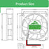 60mm x 60mm x 15mm 6015 12V DC 0.10A Ball Bearing Brushless Cooling Fan, 2pin AV-F6015MB UL TUV