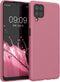 kwmobile Case for Samsung Galaxy A12 - Soft Slim Protective TPU Silicone Cover - Dark Rose