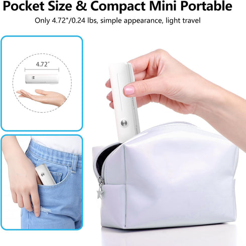yAyusi Extendable Mini Selfie Stick for iPhone, Pocket Size Portable Selfie Stick with Remote, Compact Phone Selfie