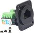 RJ45/8P8C D-Type Panel Mount Ethernet Extender Cat5E Terminal Solderless Network Adapter with Screw