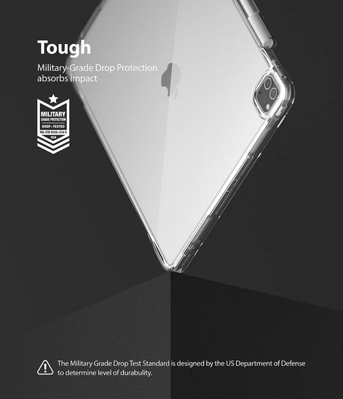 Ringke Fusion Plus Case with Pencil Holder, Compatible with iPad Pro 12.9 (6th & 5th Gen), Clear Shockproof Bumper