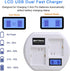 Batmax Rapid LCD USB Dual Battery Charging Station for Arlo Pro, Pro 2 & Arlo Go Security Camera Batteries