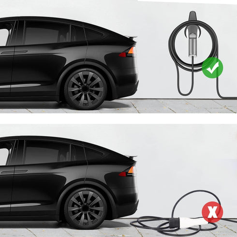 J&D EV Charger Holder for SAE J1772 Charger, Wall Mount Charging Cable Organizer