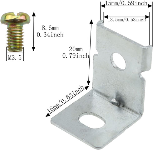 MEETOOT 8pcs MHS012 Power Supply Fixing Bracket Power Installation Accessories Switching Power Supply Mounting Brackets