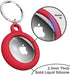 oakxco Silicone Airtag Keychain Holder, Cute Accessories for Kids, Luggage, Car Dog Collar, Waterproof Tracker (Red)