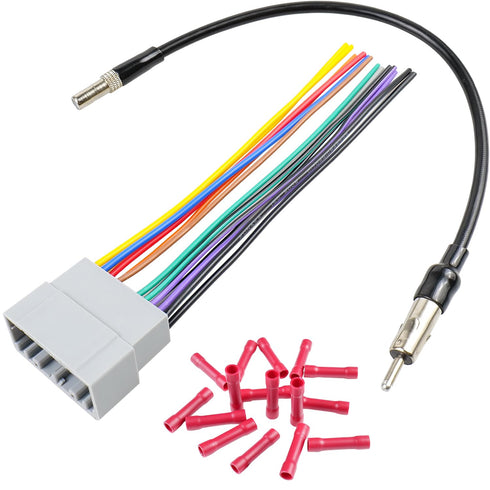 Radio Wiring Harness Antenna Adapter Kit Compatible with Dodge Ram Caravan Charger