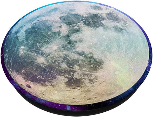 PopSockets Standard PopGrip Moon Lunar Surface Full Space Galaxy Gray Green White