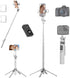 LingoFoto 53" Selfie Stick Tripod with Light & Wireless Remote, Extendable Aluminum Phone
