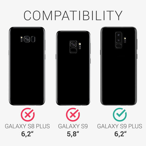 kwmobile TPU Silicone Case for Samsung Galaxy S9 Plus, Soft Finish Phone Cover in Arctic Night