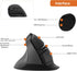 J-Tech Digital Left Handed Wireless Ergonomic Vertical Mouse, Black, for Small Hands, 4 DPI, USB Nano Transceiver, AA