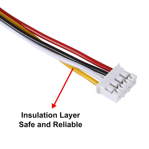 20pcs JST 2.0 Ph 4 Pin Connector Plug, Includes 10pcs Mini 4 Pin JST Ph2.0 26AWG Female and 10pcs Micro Male