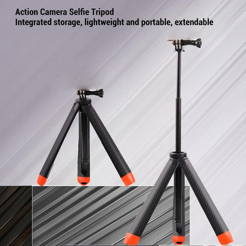MOPFOL 4 1 9.25-22.44in 1/4" in Waterproof Selfie Stick Tripod Extendable for Action Cameras, Floating Grip with Screw