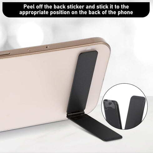 Ptwola 2 Pack Ultra-Thin Cell Phone Holder Adjustable Horizontal Phone Stand Invisible Foldable Desk Holder Mini Cell