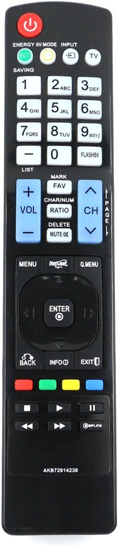 New LG Remote Control AKB72914238 for TV 42PJ350, 42PJ350-UB, 50PJ350, Sub AKB72914201, AKB72914207, AKB72914209