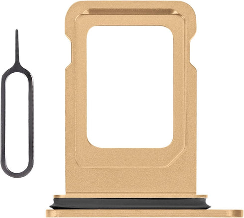 iPhone 12 Pro Max Gold Single SIM Card Tray Holder Adapter, SIM Card Slot Replacement for iPhone 12 Pro with Waterproof