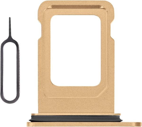 iPhone 12 Pro Max Gold Single SIM Card Tray Holder Adapter, SIM Card Slot Replacement for iPhone 12 Pro with Waterproof