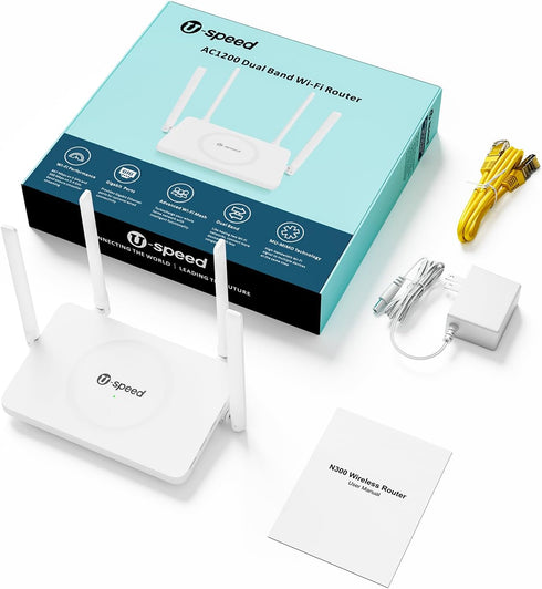 U-SPEED AC1200 1.2 4 1000 IPV6, WiFi Router Dual Band Wireless Internet Router, Speed Up to Gbps, x Mbps Gigabit