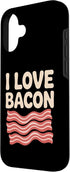 Bacon Enthusiast Breakfast Lovers 16 I Love Bacon Fun Breakfast Design Case for iPhone
