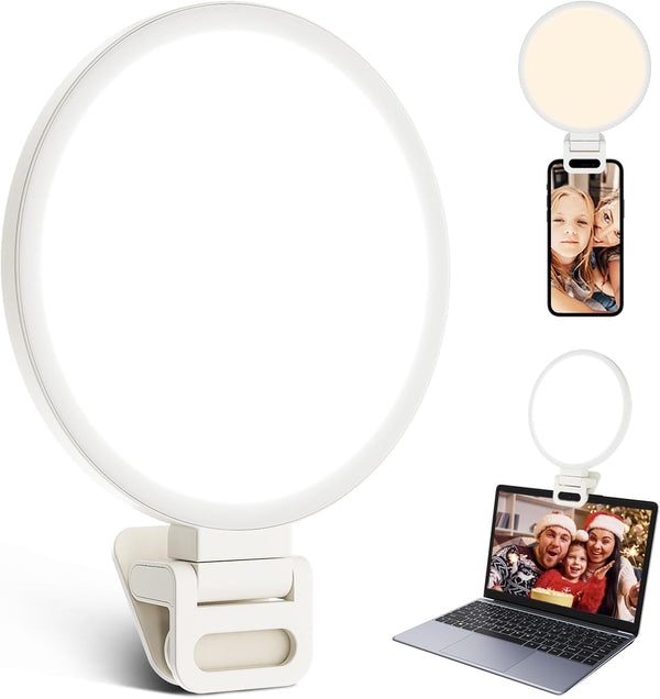 ACMEZING Upgraded Full Screen Ring Light 60 LED Side Emitting Anti-Glare Clip-on Light