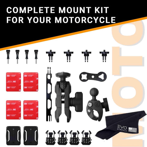 Insta360 Complete Motorcycle Bundle Mounting Kit for ONE X3/X2/X 360 Cameras, Compatible with ONE R/RS, GoPro