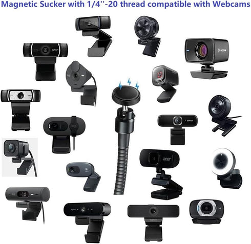 AceTaken 101 101 100/Brio 301 300/Brio 501 500/Brio 4K/C270/C310 Brio Webcam Stand, Magnetic Webcam Clamp Mount Holder