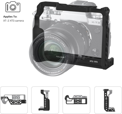 XT2 Camera Cage, Premium Closed Security Cage for Fuji X-T2 and X-T3 Cameras