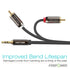 FosPower 3.5mm to RCA Cable (10FT) Male to Male Stereo Aux Cord, 24K Gold Plated Y Splitter Adapter Design