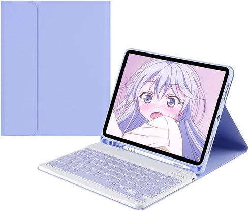 Galaxy Tab A7 10.4 inch 2020 Keyboard Case, Cute Detachable Wireless Bluetooth Keyboard Cover (SM-T500/T505/T507)
