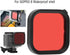 Diving Lens Filter, Photograph Waterproof Diving Lens Filter with Hanging Strap, Red Filter, Filter, Filter for GoPro 8(Red)