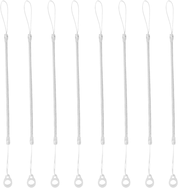Goktvai 8pcs Elastic Tether Lanyard, Retractable Spring Coil Strap Anti-Lose Pen Leash for