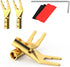 HiFi Speaker Y Spade Connectors, Dual Screw Locking Speaker Cable Plug, Fork Spade Connectors with Allen Wrench, 4PCS