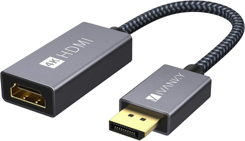 IVANKY Active DisplayPort to HDMI Adapter, 4K@60Hz, Unidirectional DP to HDMI, Grey, Compatible with HP, ThinkPad