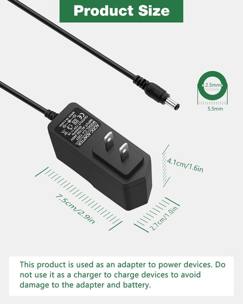 JOVNO 12V 1A Power Supply 5pcs, 100-240V AC to DC Adapter for LED Light Strips, CCTV, Routers, Speakers