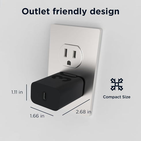 Motorola TurboPower 30 USB-C Charger - No Cable, for Moto G 2025, G Power 2025, Razr (2024/2025)