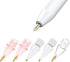 BOBEN 5 Pack 2nd 1st Clear Pencil Tips for Apple Pencil Generation and Generation Fine Point Metal Tip, Wear-Resistant